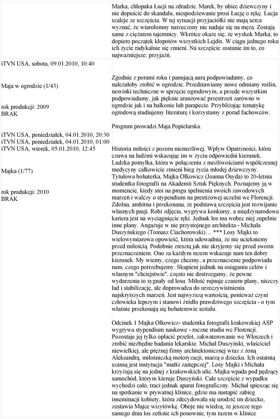 Wkrótce okaże się, że wyskok Marka, to dopiero początek kłopotów wszystkich Lejdis. W ciągu jednego roku ich życie radykalnie się zmieni. Na szczęście zostanie im to, co najważniejsze: przyjaźń.