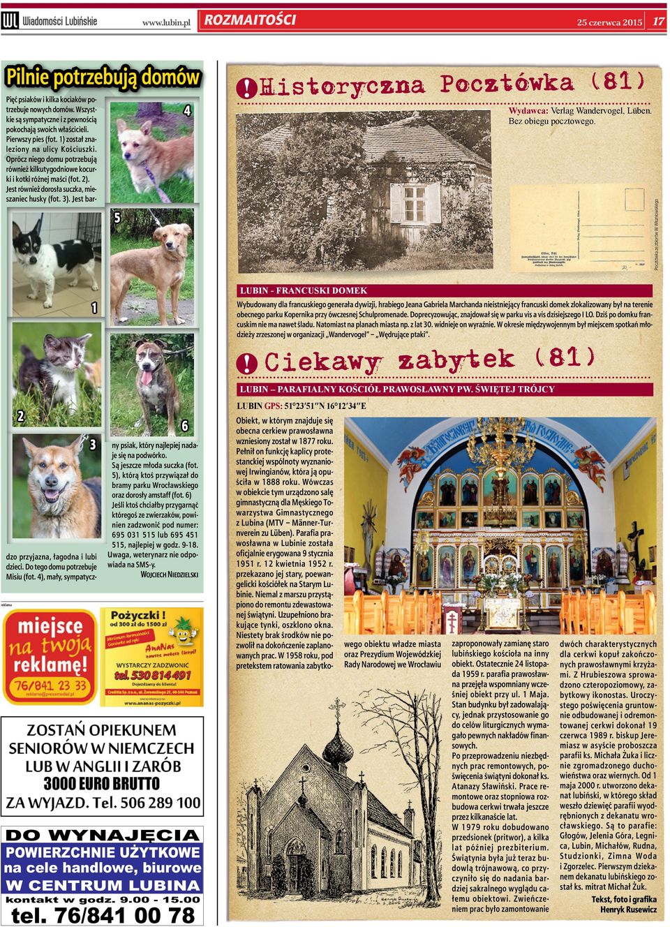 Jest bar- 25 czerwca 2015 17 Historyczna Pocztówka (81) Wydawca: Verlag Wandervogel, Lüben. Bez obiegu pocztowego. Pocztówka ze zbiorów W.