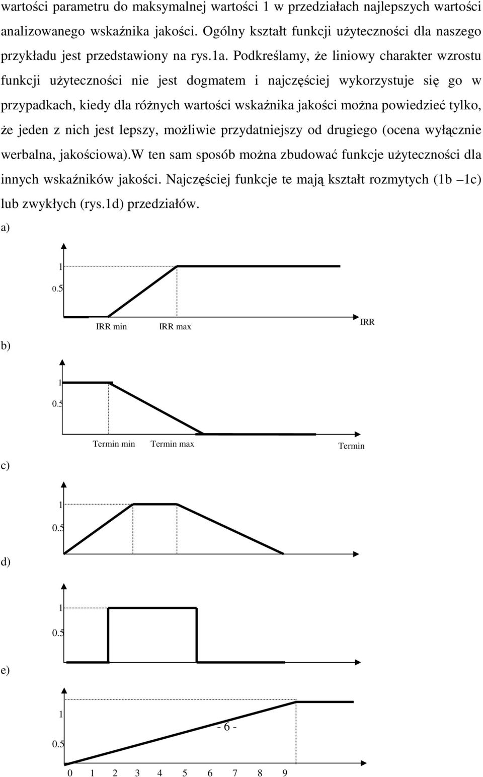 t funkcji uytecznoci dla 