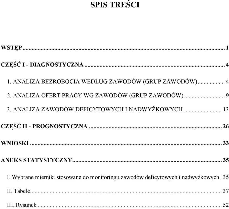 ANALIZA OFERT PRACY WG ZAWODÓW (GRUP ZAWODÓW)... 9 3. ANALIZA ZAWODÓW DEFICYTOWYCH I NADWYŻKOWYCH.