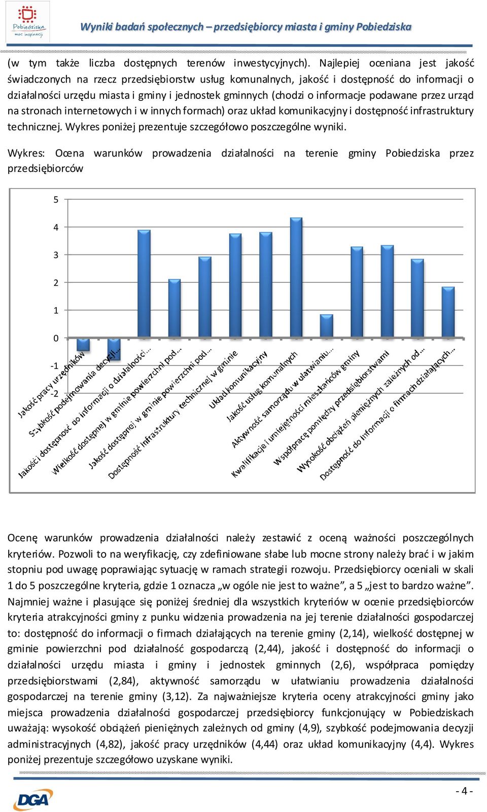 informacje podawane przez urząd na stronach internetowych i w innych formach) oraz układ komunikacyjny i dostępność infrastruktury technicznej.