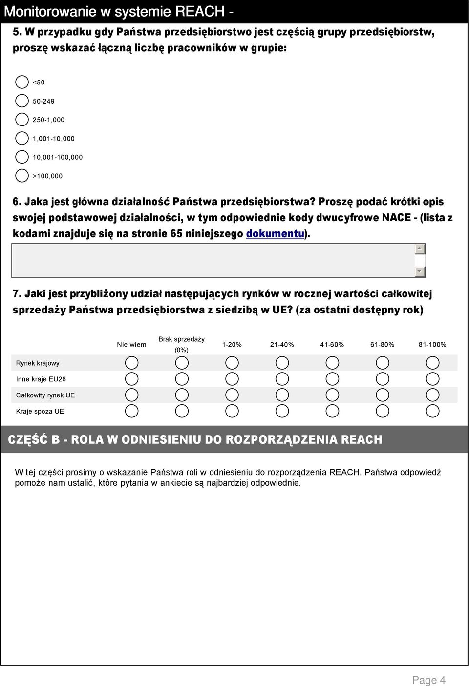 Proszę podać krótki opis swojej podstawowej działalności, w tym odpowiednie kody dwucyfrowe NACE (lista z kodami znajduje się na stronie niniejszego dokumentu). 7.