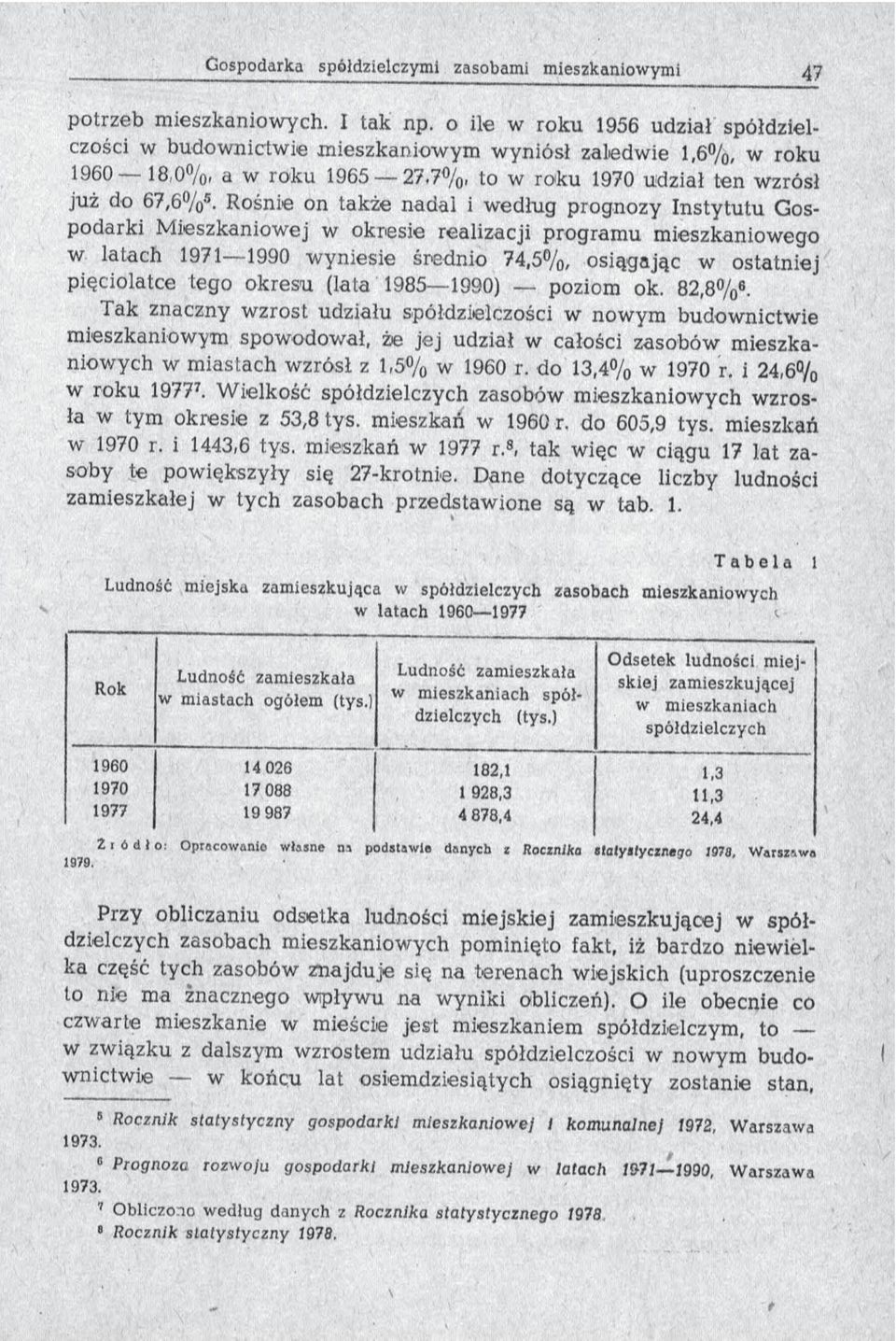 Rośnie on także nadai i według prognozy Instytutu Gospodarki Mieszkaniowej w okresie realizacji programu mieszkaniowego w latach 1971 1990 wyniesie średnio 74,5%, osiągając w ostatniej pięciolatce