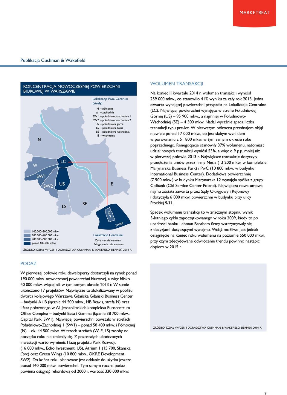 Największe to zlokalizowany w pobliżu dworca kolejowego Warszawa Gdańska Gdański Business Center budynki A i B (łącznie 44 500, HB Reavis, strefa N) oraz I faza położonego w Al.