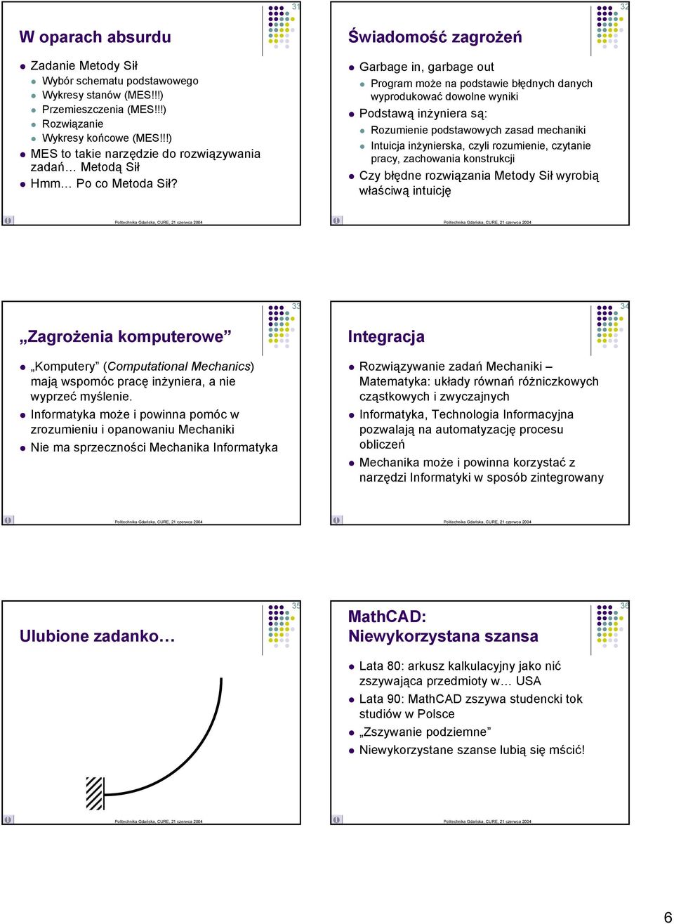 Rozumienie podstawowych zasad mechaniki! Intuicja inżynierska, czyli rozumienie, czytanie pracy, zachowania konstrukcji!