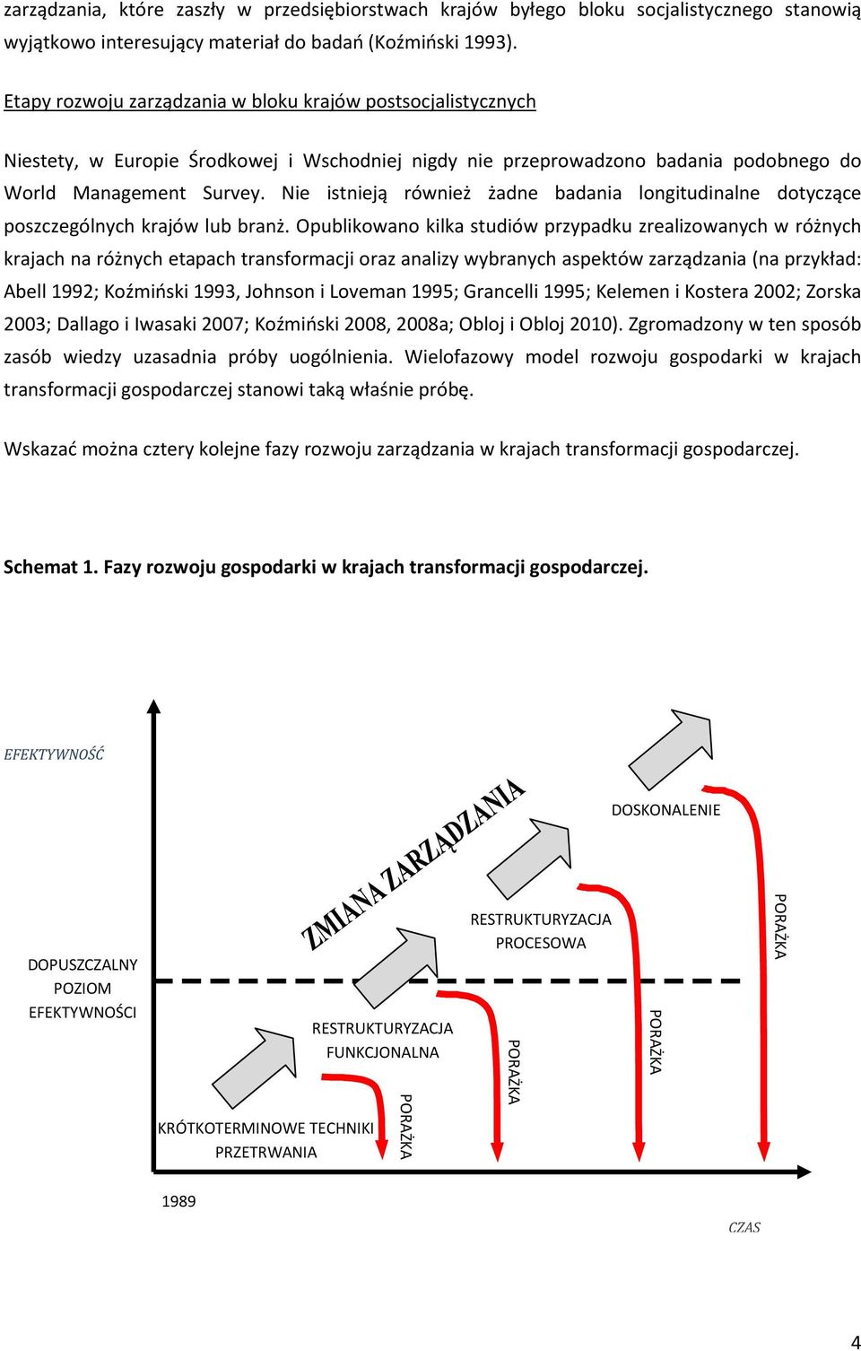 Nie istnieją również żadne badania longitudinalne dotyczące poszczególnych krajów lub branż.