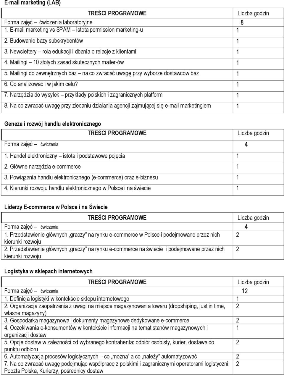 Co analizować i w jakim celu? 1 7. Narzędzia do wysyłek przykłady polskich i zagranicznych platform 1 8.