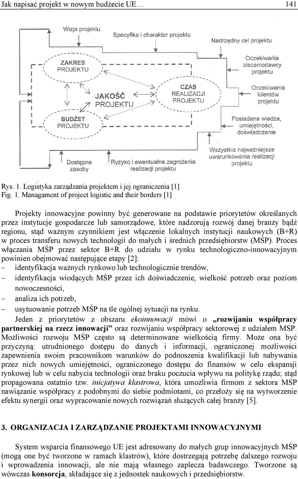 Logistyka zarządzania projektem i jej ograniczenia [1] Fig. 1.