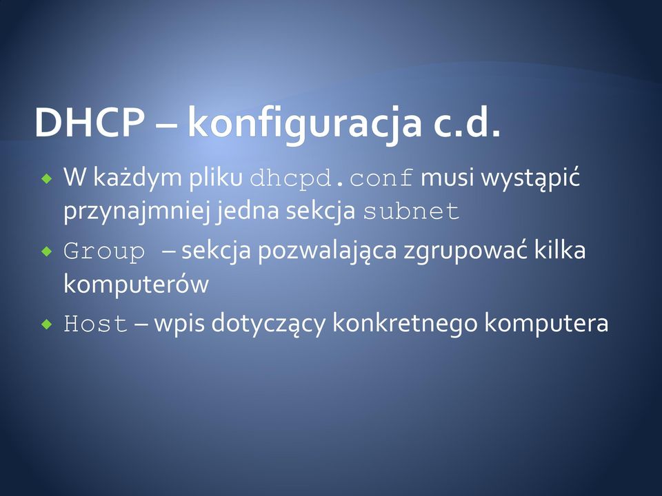 sekcja subnet Group sekcja pozw alająca