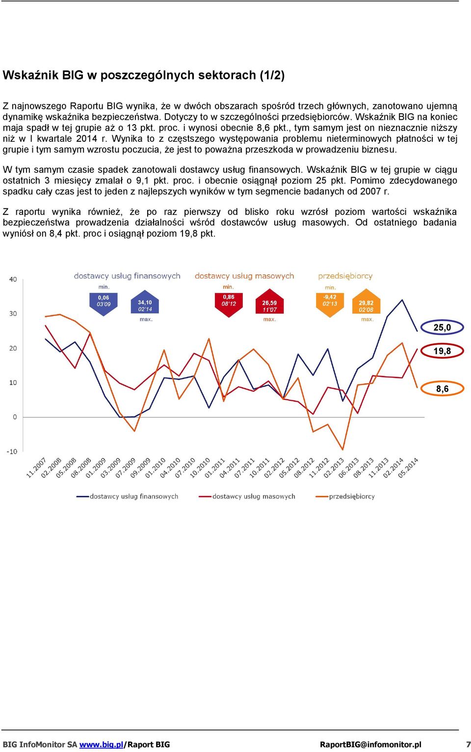 Wynika to z częstszego występowania problemu nieterminowych płatności w tej grupie i tym samym wzrostu poczucia, że jest to poważna przeszkoda w prowadzeniu biznesu.