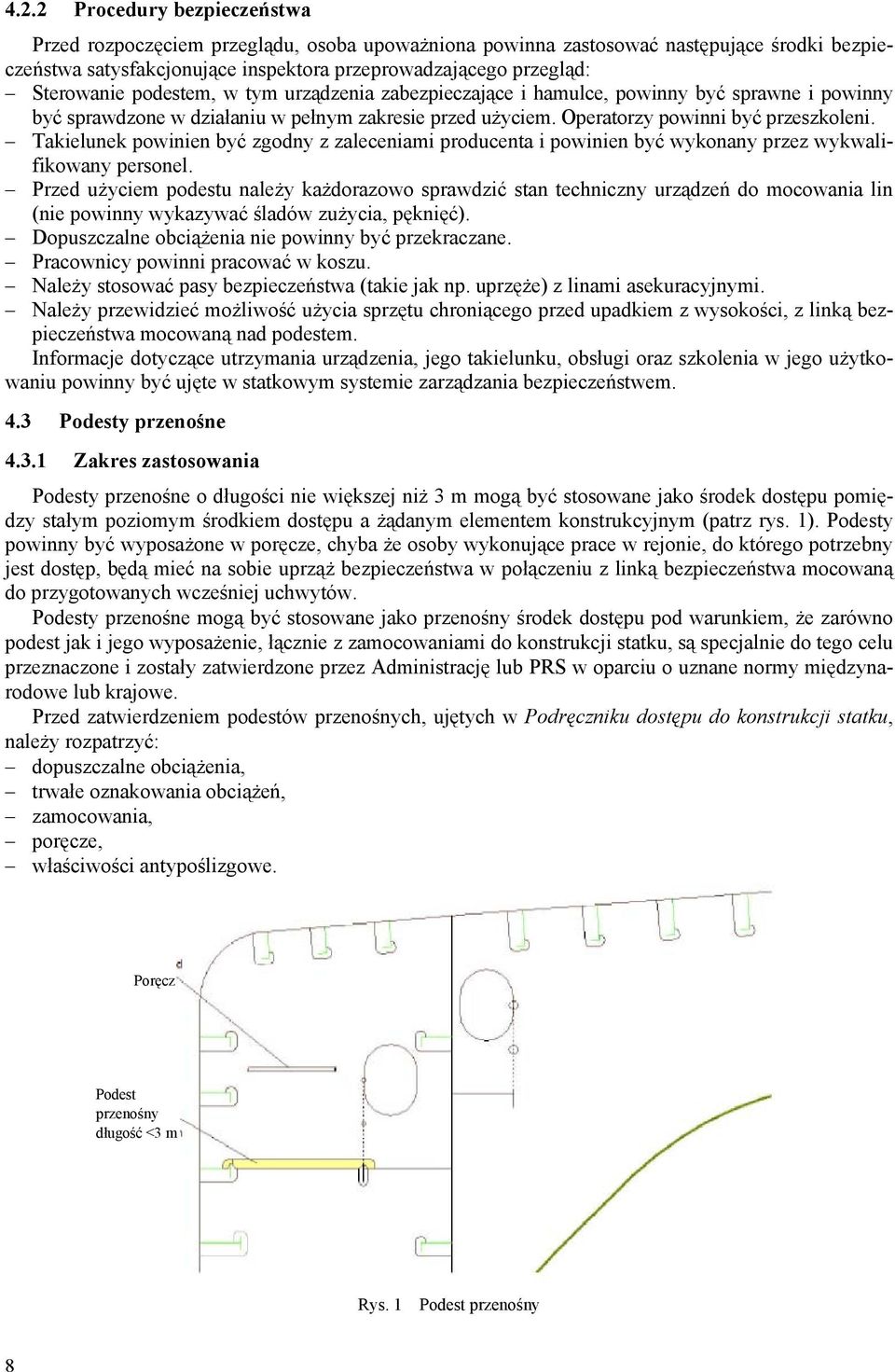 Takielunek powinien być zgodny z zaleceniami producenta i powinien być wykonany przez wykwalifikowany personel.