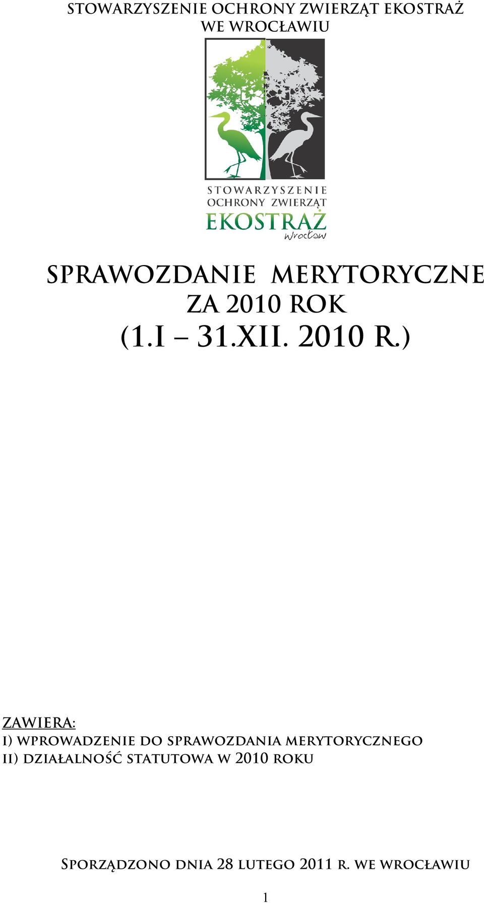 K (1.I 31.XII. 2010 R.