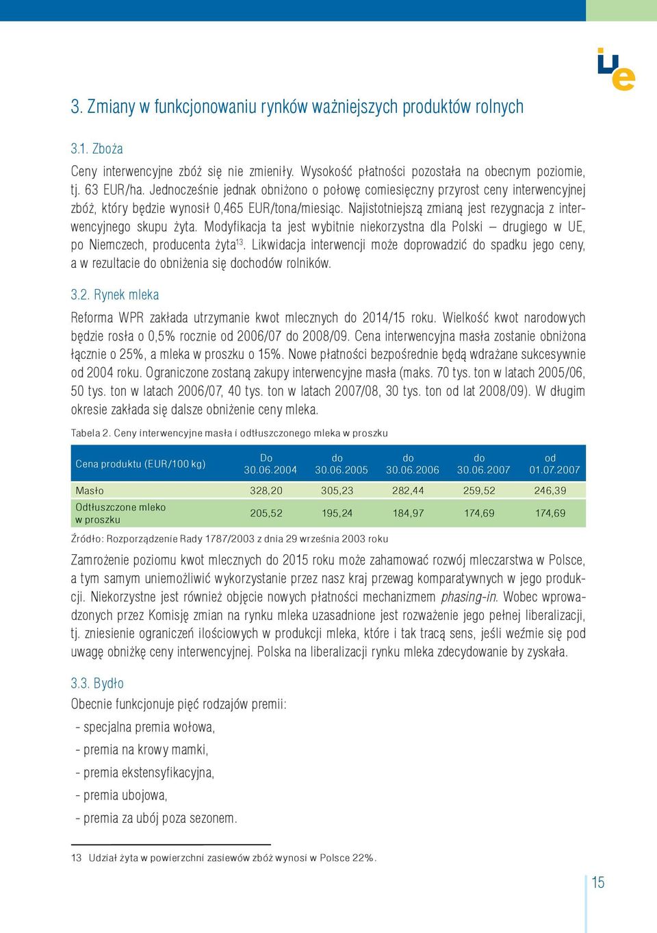 Modyfikacja ta jest wybitnie niekorzystna dla Polski drugiego w UE, po Niemczech, producenta żyta 13.