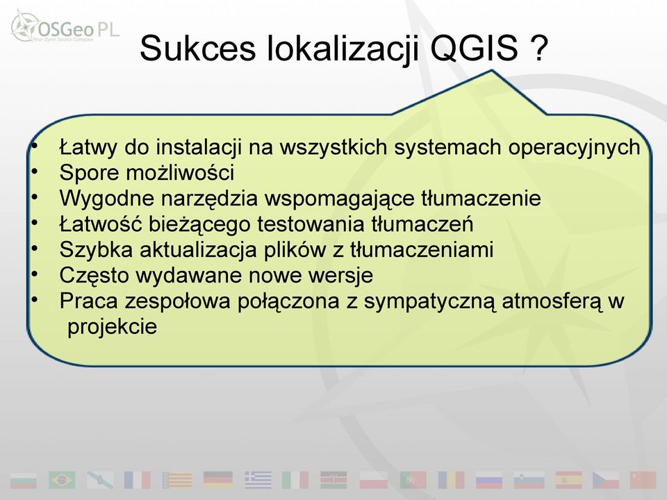 Wygodne narzędzia wspomagające tłumaczenie Łatwość bieżącego testowania