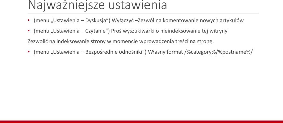 nieindeksowanie tej witryny Zezwolić na indeksowanie strony w momencie