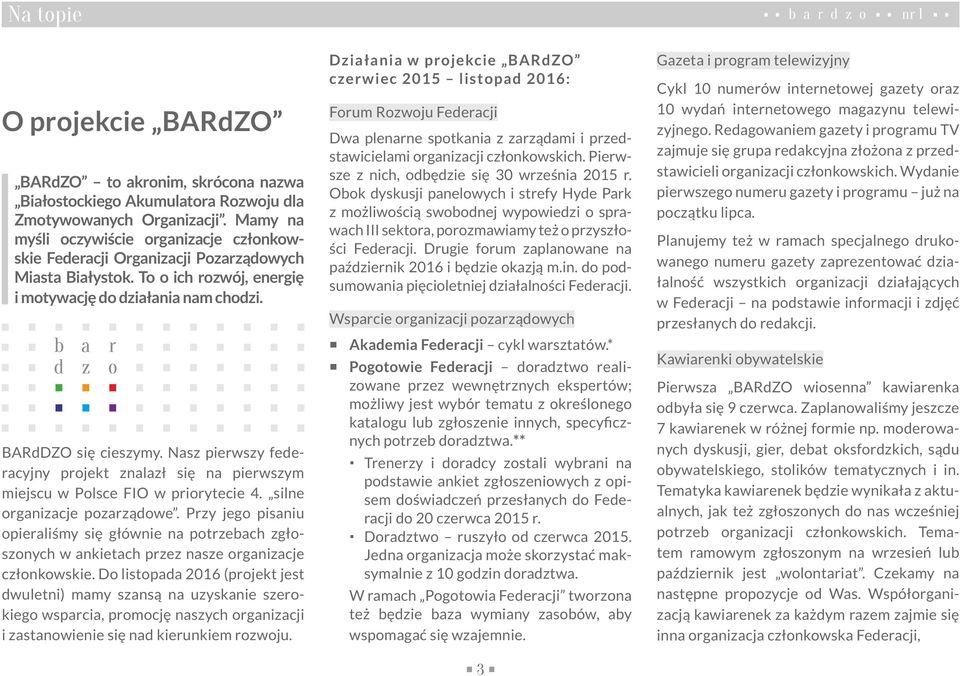 Nasz pierwszy federacyjny projekt znalazł się na pierwszym miejscu w Polsce FIO w priorytecie 4. silne organizacje pozarządowe.