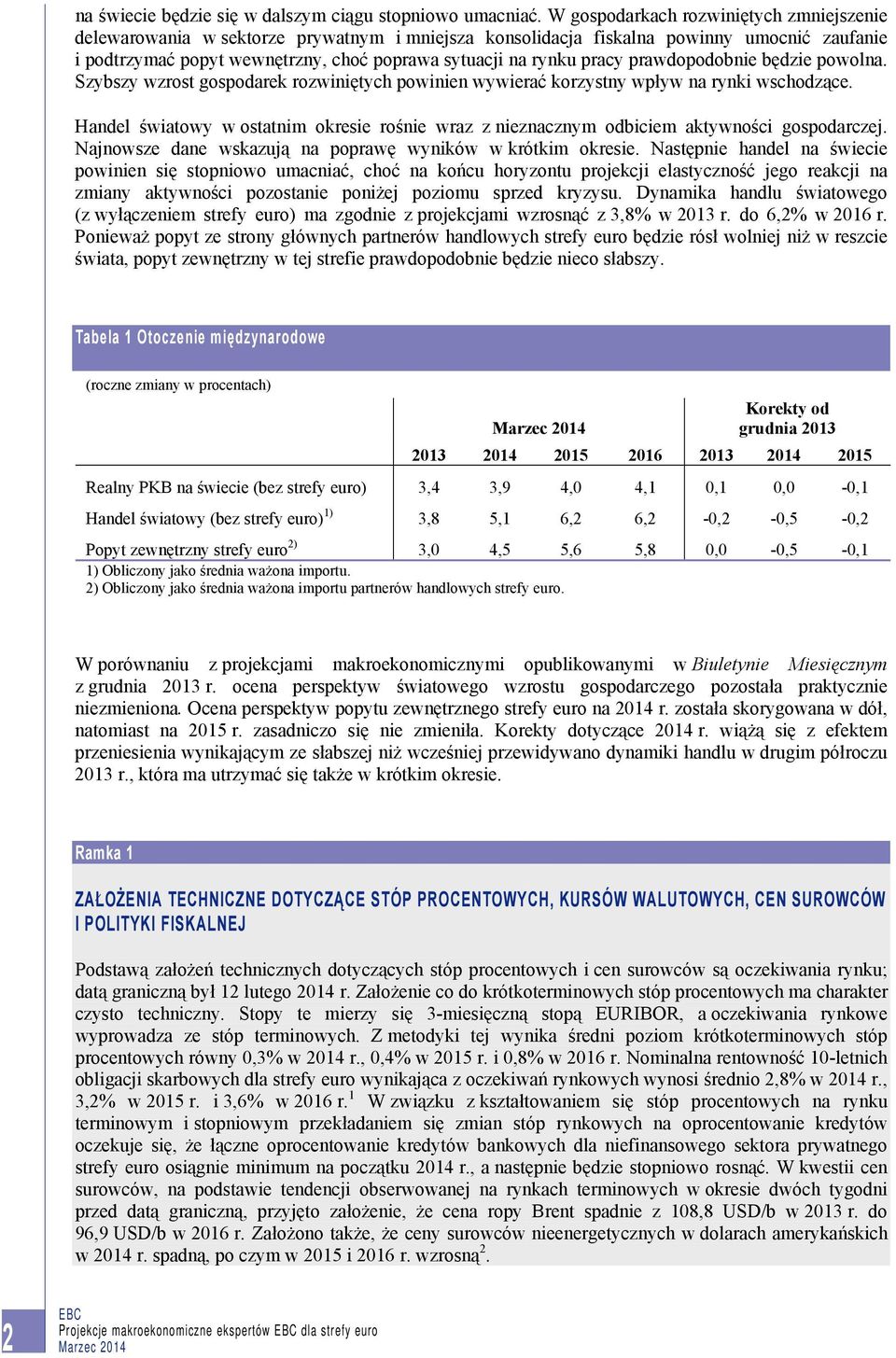 pracy prawdopodobnie będzie powolna. Szybszy wzrost gospodarek rozwiniętych powinien wywierać korzystny wpływ na rynki wschodzące.