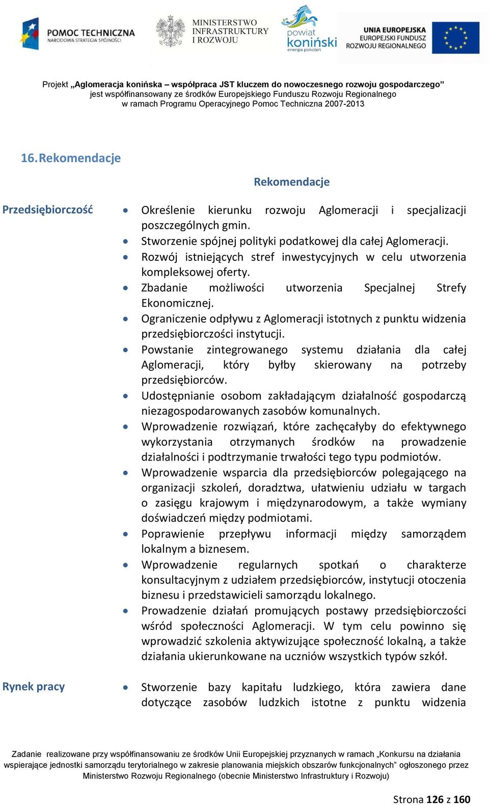 Ograniczenie odpływu z Aglomeracji istotnych z punktu widzenia przedsiębiorczości instytucji.