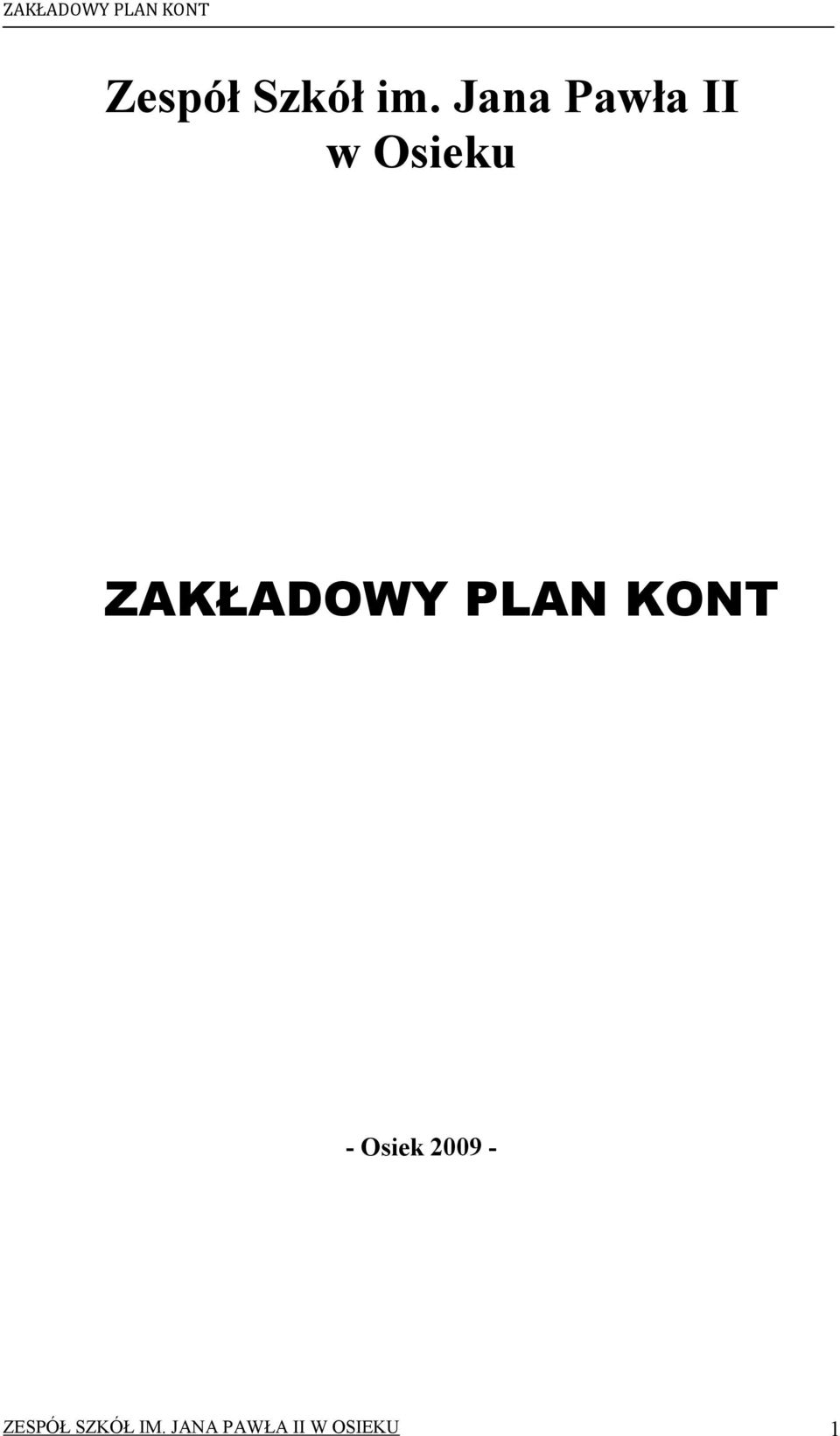 ZAKŁADOWY PLAN KONT - Osiek