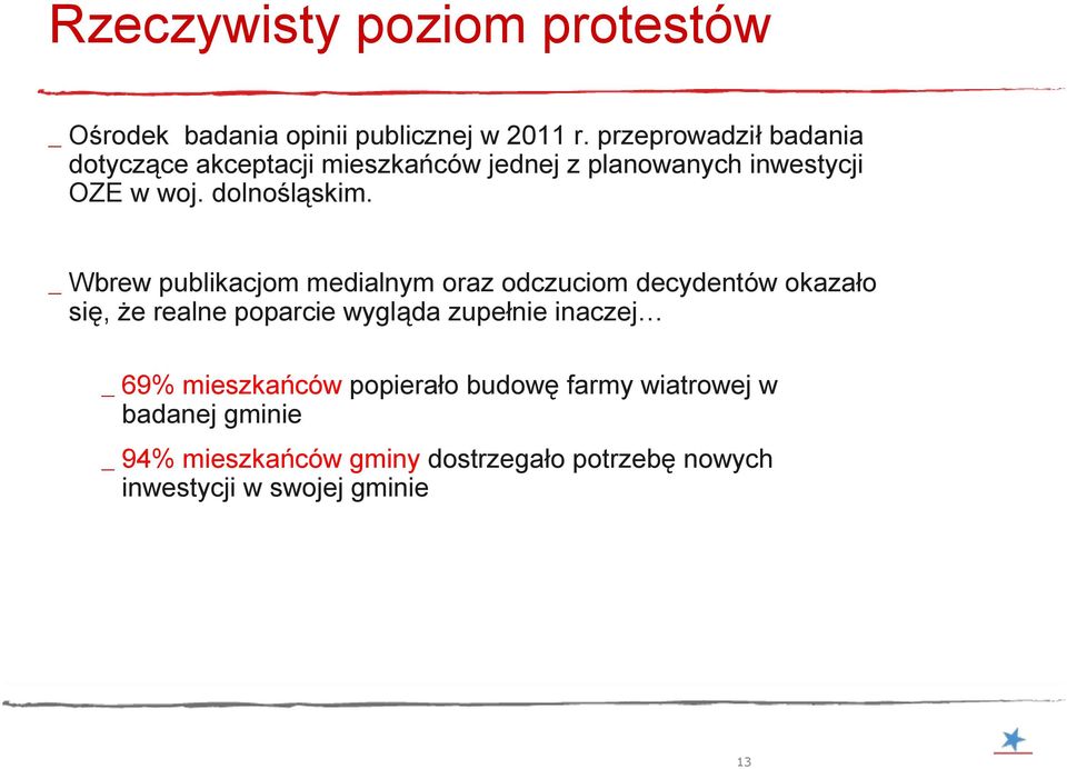 _ Wbrew publikacjom medialnym oraz odczuciom decydentów okazało się, że realne poparcie wygląda zupełnie inaczej