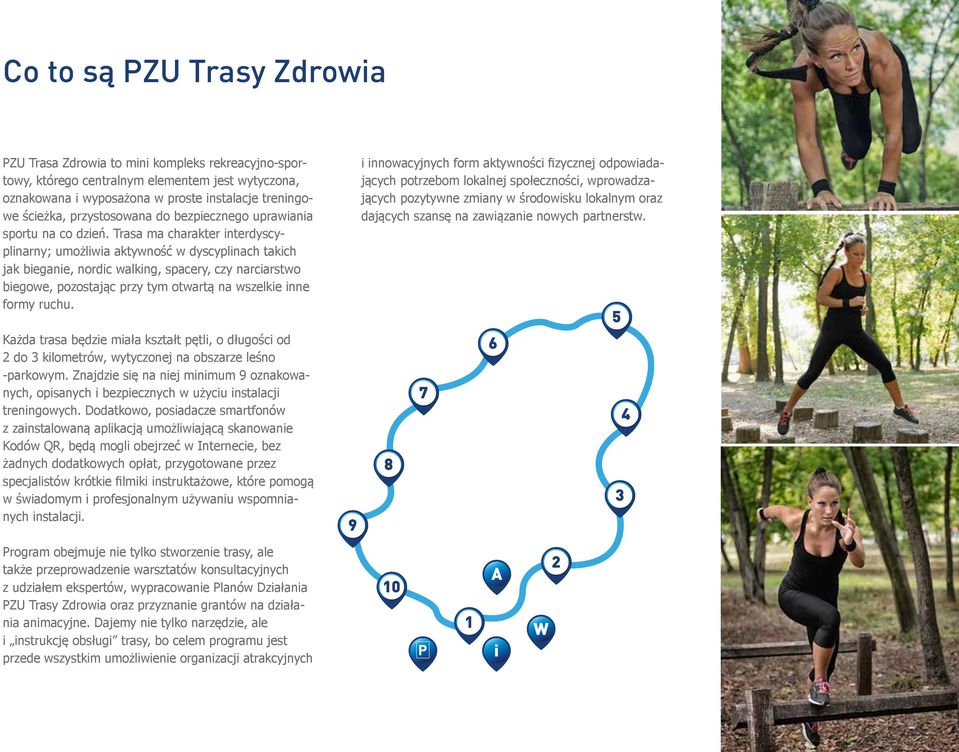 Trasa ma charakter interdyscyplinarny; umożliwia aktywność w dyscyplinach takich jak bieganie, nordic walking, spacery, czy narciarstwo biegowe, pozostając przy tym otwartą na wszelkie inne formy