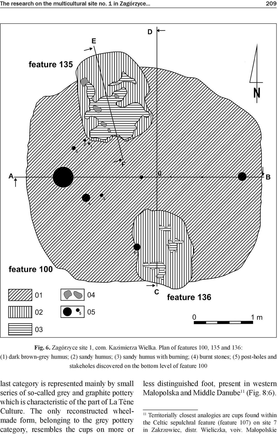 100 last category is represented mainly by small series of so-called grey and graphite pottery which is characteristic of the part of La Tène Culture.