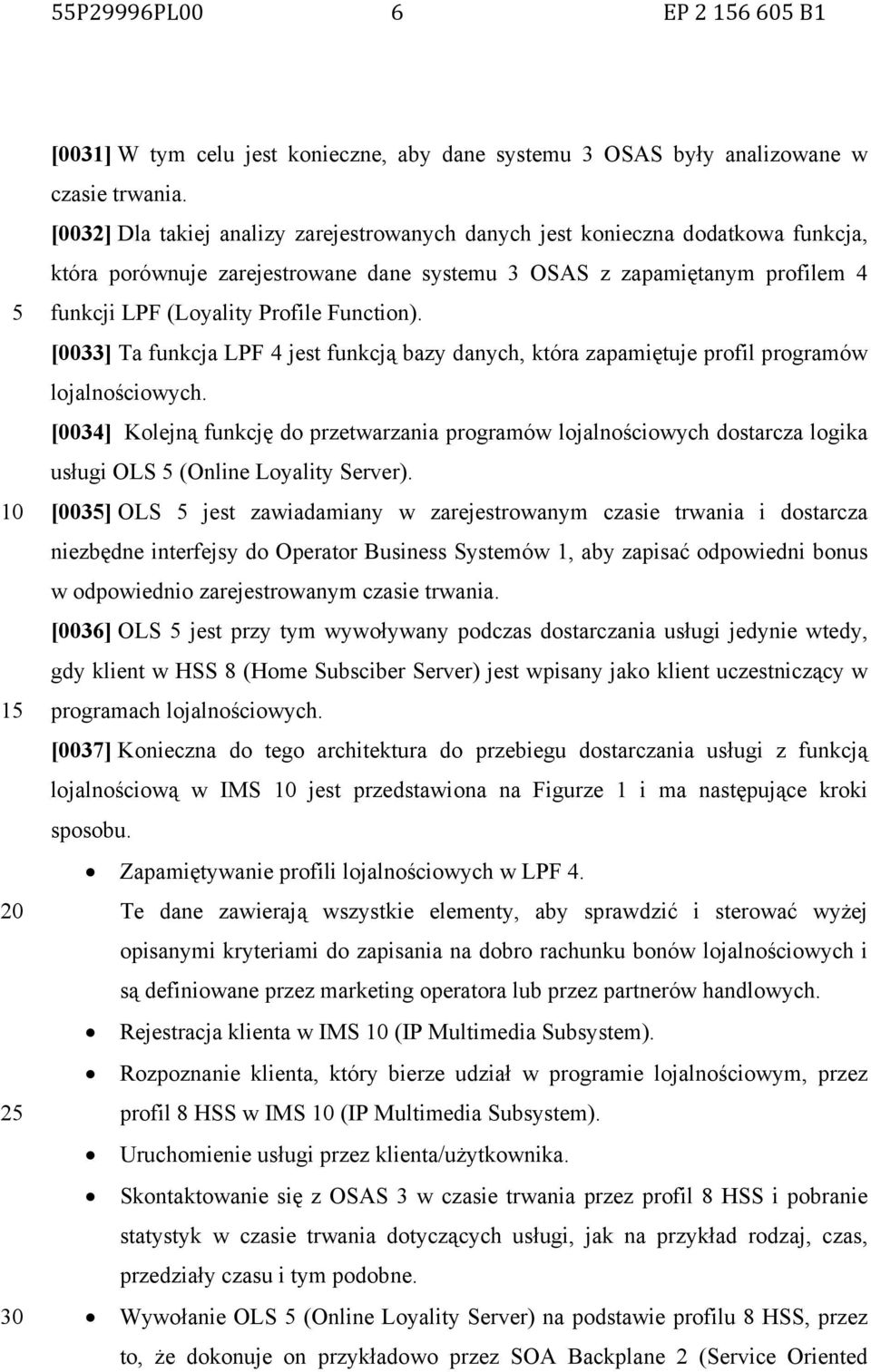 Function). [0033] Ta funkcja LPF 4 jest funkcją bazy danych, która zapamiętuje profil programów lojalnościowych.