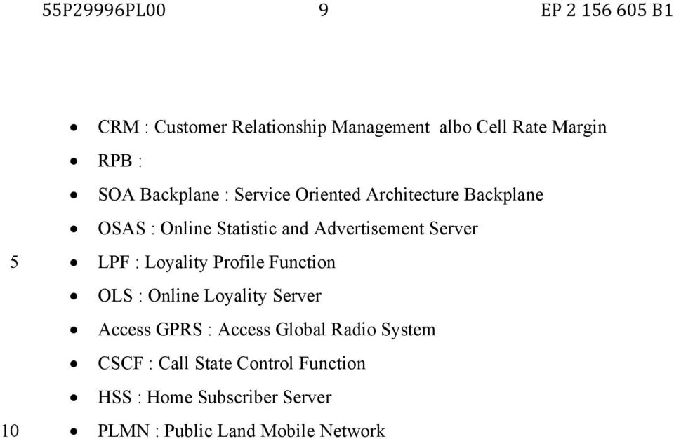 Server LPF : Loyality Profile Function OLS : Online Loyality Server Access GPRS : Access Global