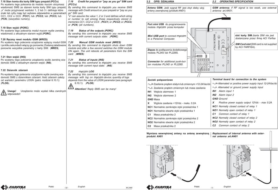 przyjmowaæ wartoœci, 2 lub 3 i definiuje które znaki lub cyfry maj¹ byæ wybrane odpowiednio w parametrach CC, CC2 o CC3: ;PCC; lub ;PCC2; lub ;PCC3; lub ;PCN; (wszystkie numery).