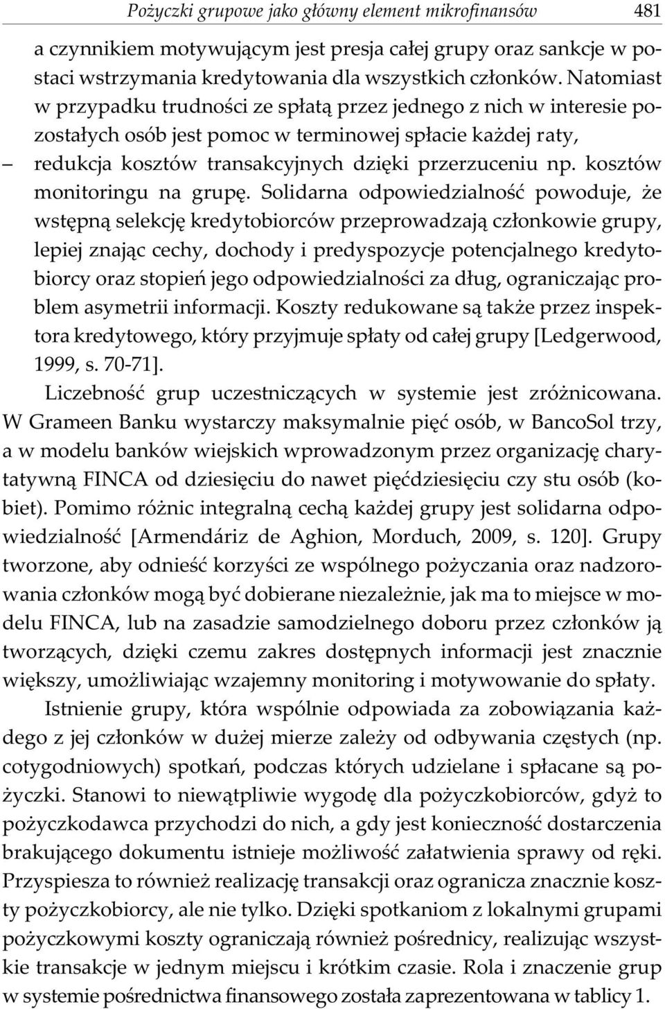 kosztów monitoringu na grupê.