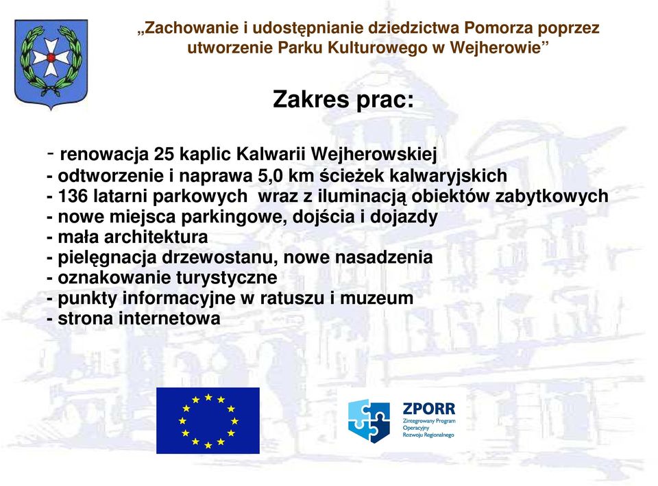 miejsca parkingowe, dojścia i dojazdy - mała architektura - pielęgnacja drzewostanu, nowe