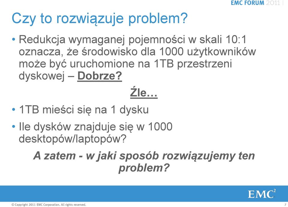 użytkowników może być uruchomione na 1TB przestrzeni dyskowej Dobrze?