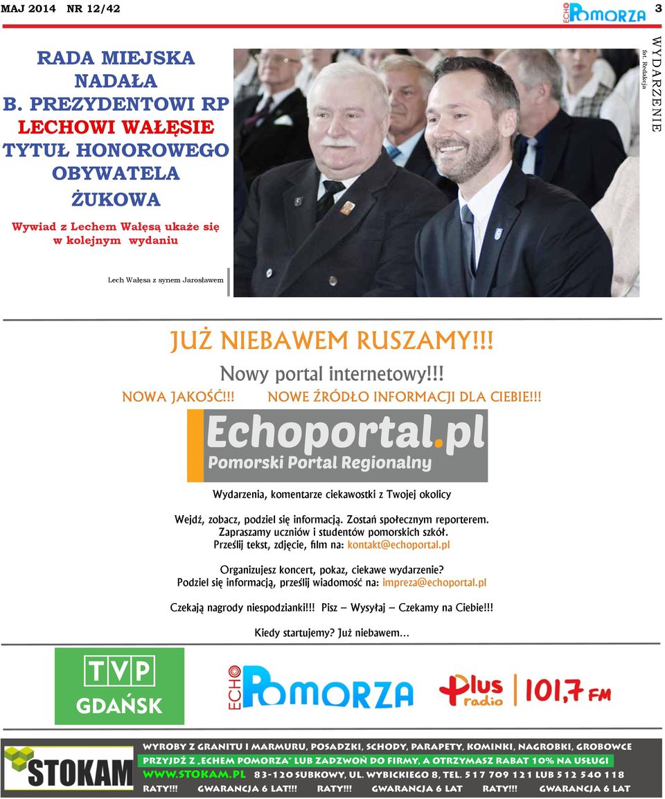 !! nowe źródło informacji dla Ciebie!!! Wydarzenia, komentarze ciekawostki z Twojej okolicy Wejdź, zobacz, podziel się informacją. Zostań społecznym reporterem.