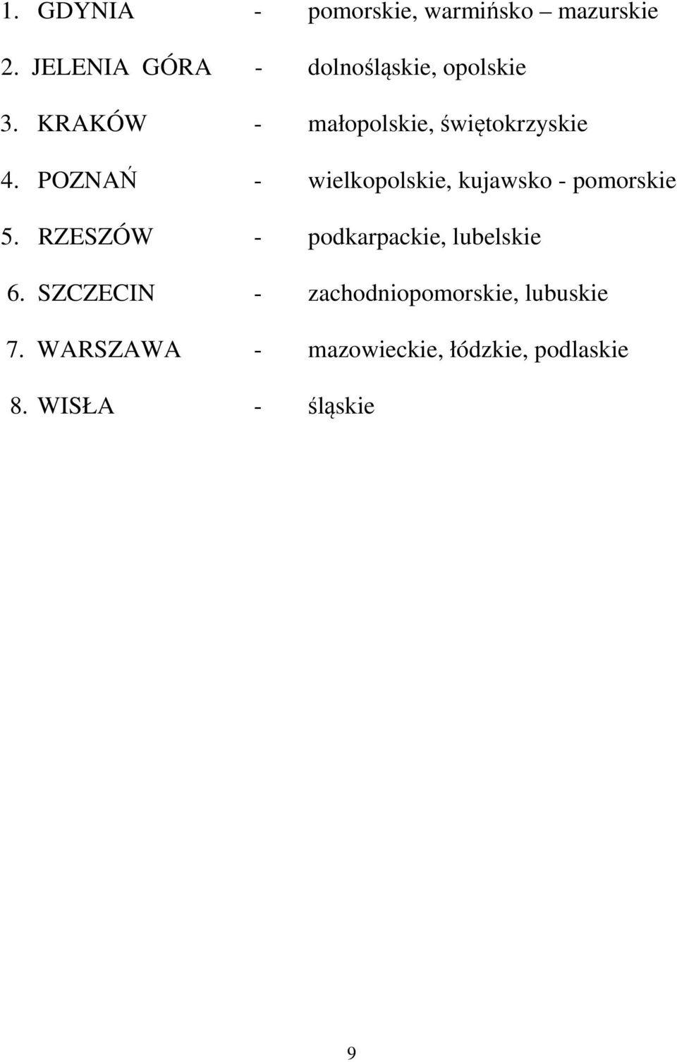 POZNAŃ - wielkopolskie, kujawsko - pomorskie 5.