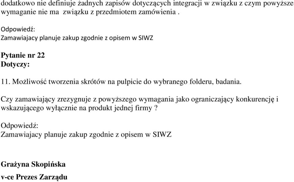 Możliwość tworzenia skrótów na pulpicie do wybranego folderu, badania.