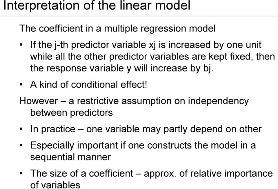 A kind of conditional effect!