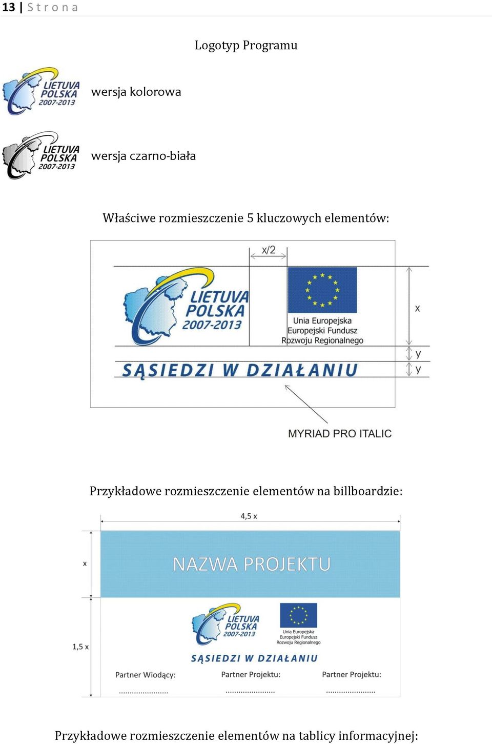 elementów: Przykładowe rozmieszczenie elementów na