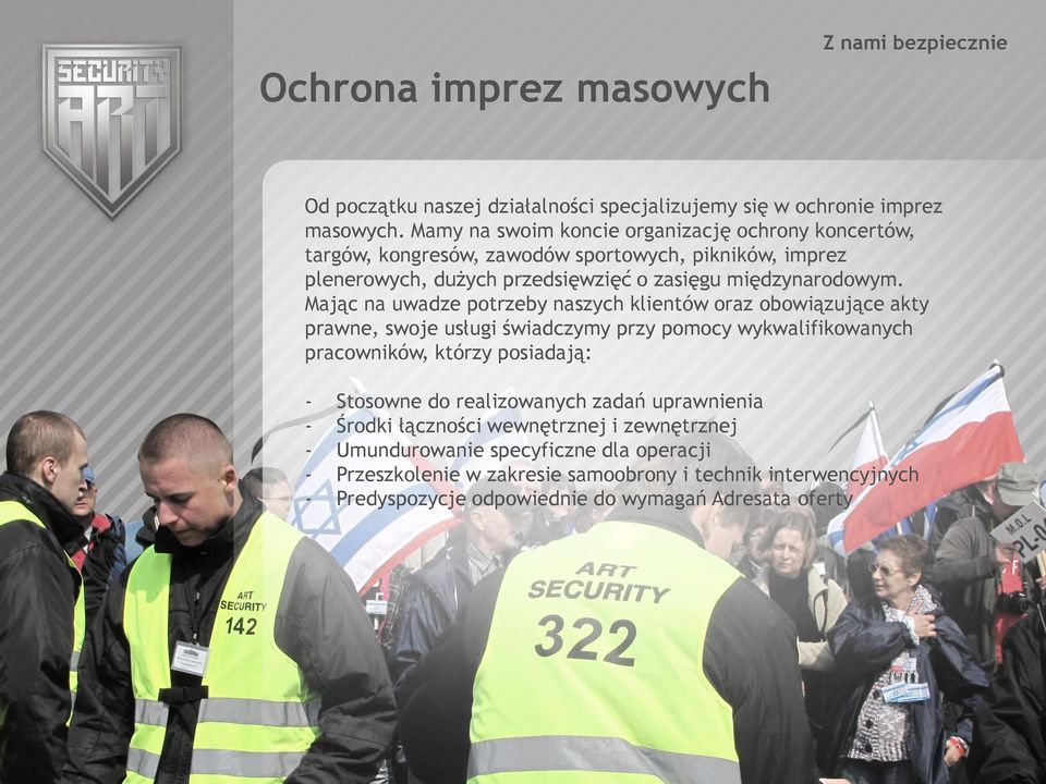 Mając na uwadze potrzeby naszych klientów oraz obowiązujące akty prawne, swoje usługi świadczymy przy pomocy wykwalifikowanych pracowników, którzy posiadają: - Stosowne