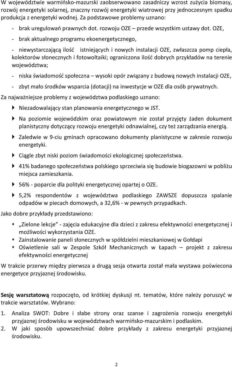 energetyki miejsca zamieszkania 56% - odpadów w p- Jako - s projekt z