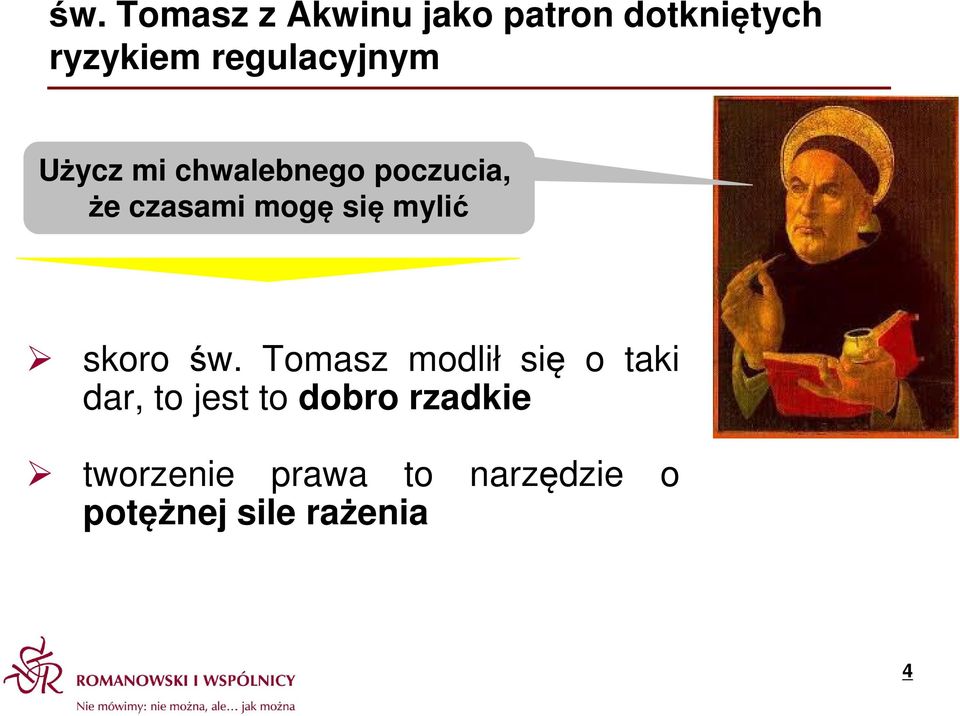 się mylić skoro św.