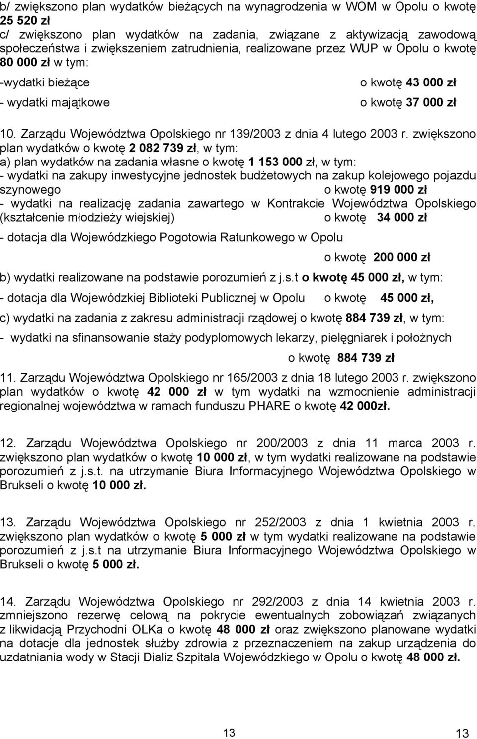 Zarządu Województwa Opolskiego nr 139/2003 z dnia 4 lutego 2003 r.