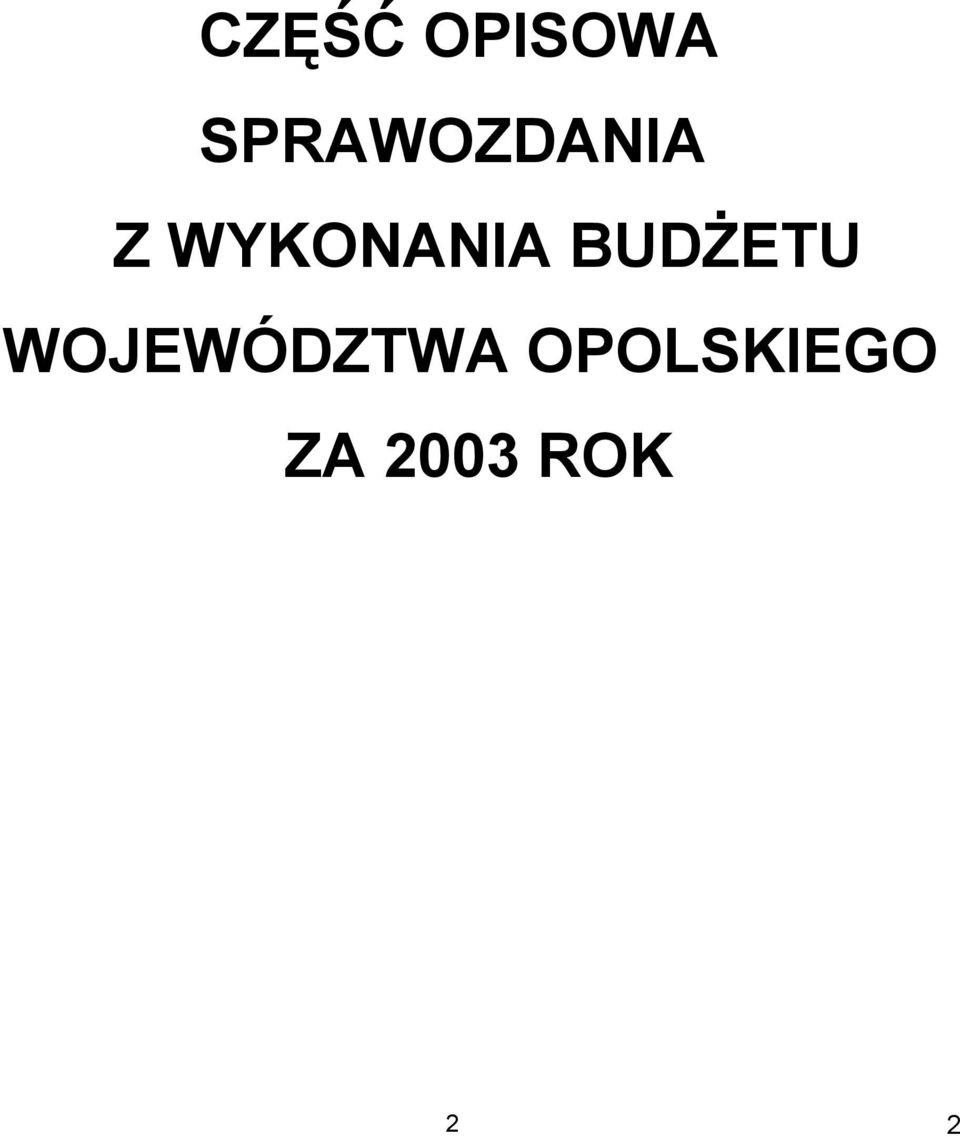 WYKONANIA BUDŻETU