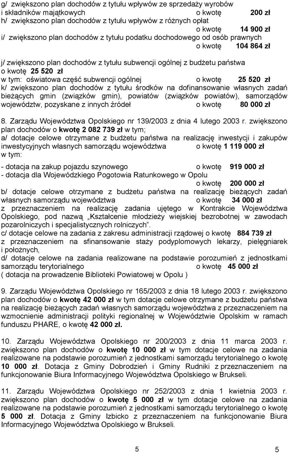 subwencji ogólnej o kwotę 25 520 zł k/ zwiększono plan dochodów z tytułu środków na dofinansowanie własnych zadań bieżących gmin (związków gmin), powiatów (związków powiatów), samorządów województw,