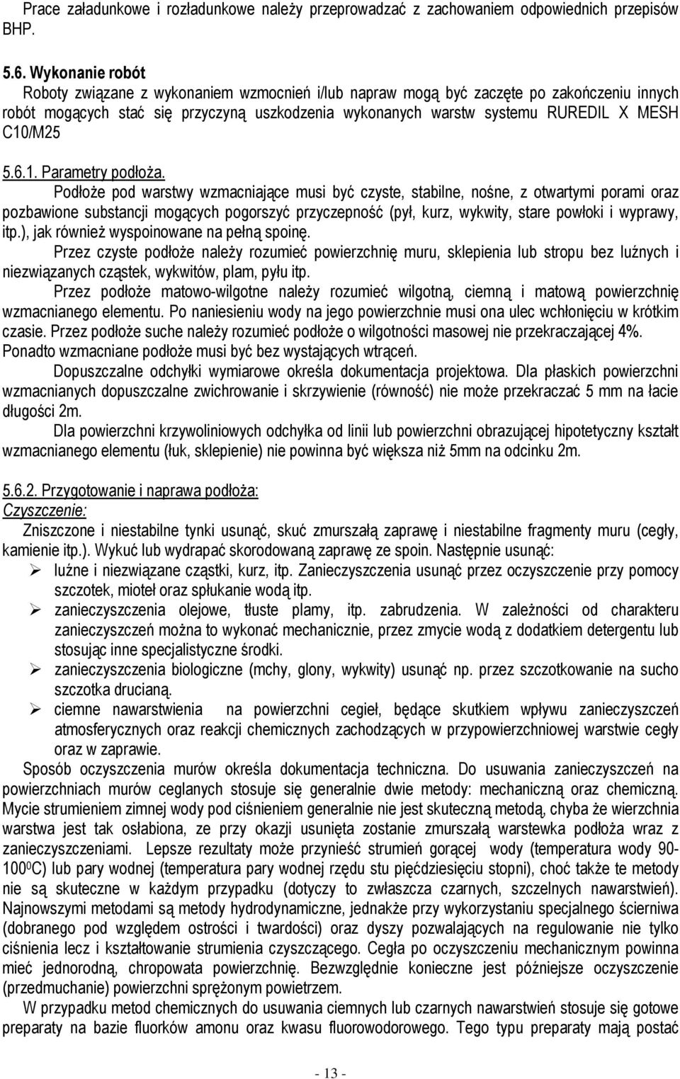 C10/M25 5.6.1. Parametry podłoŝa.