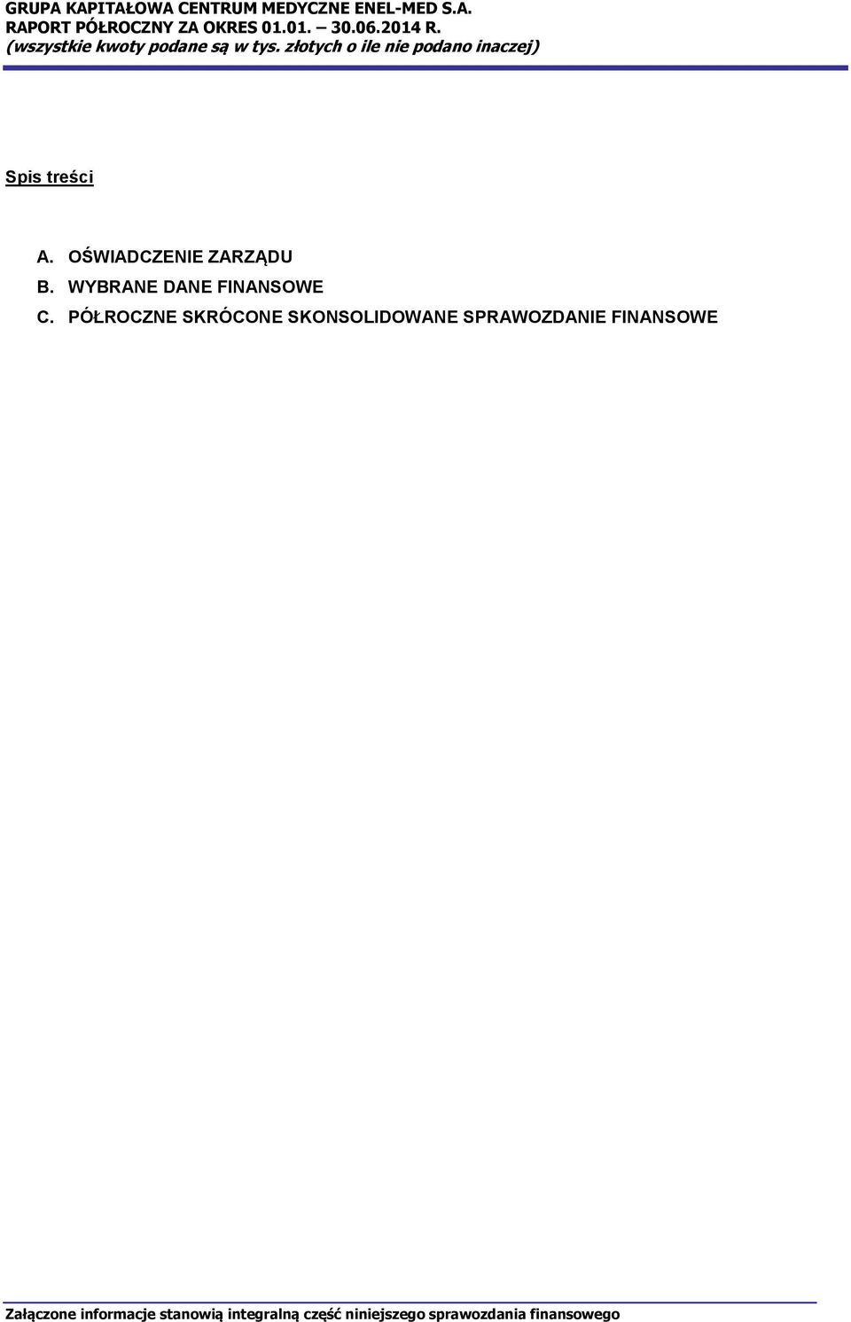 WYBRANE DANE FINANSOWE C.