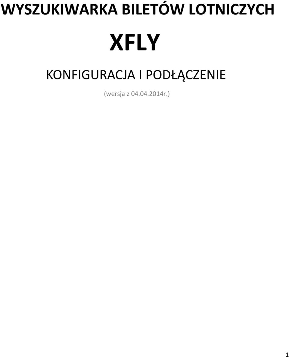 KONFIGURACJA I