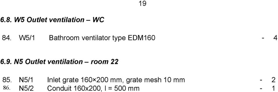 N5 Outlet ventilation room 22 85.