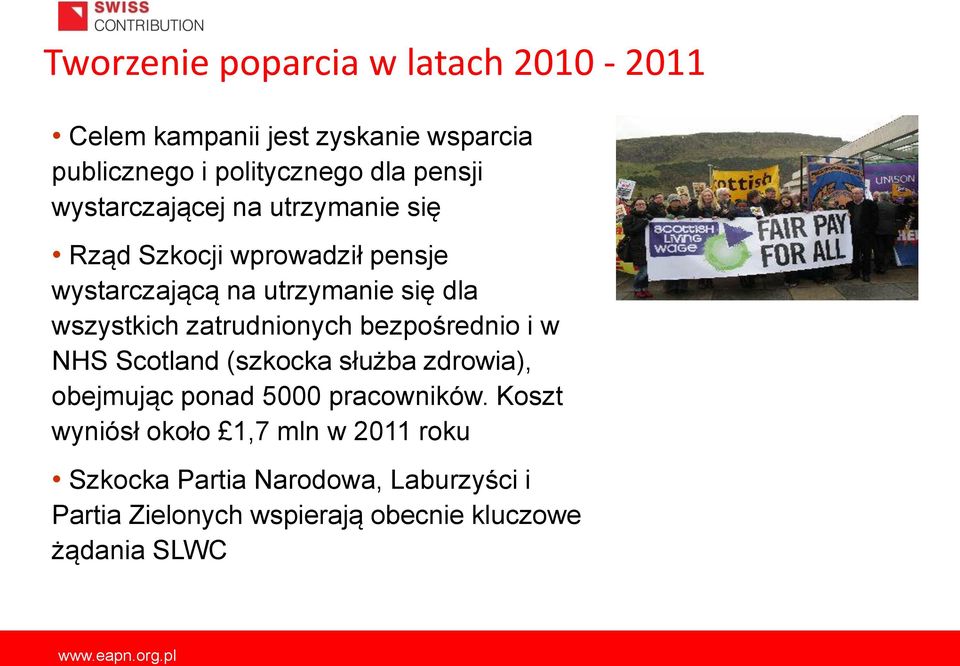 zatrudnionych bezpośrednio i w NHS Scotland (szkocka służba zdrowia), obejmując ponad 5000 pracowników.