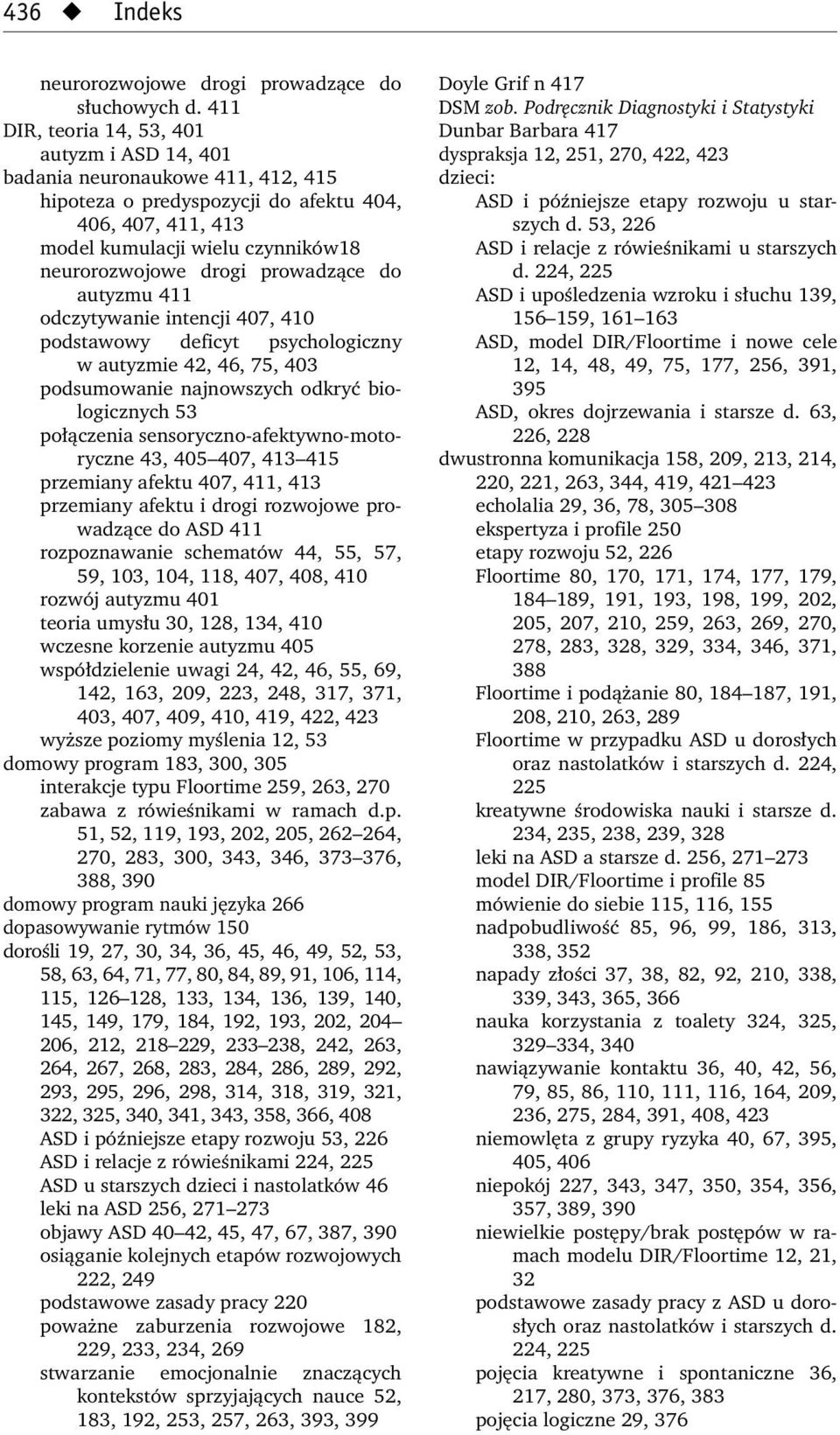 prowadzące do autyzmu 411 odczytywanie intencji 407, 410 podstawowy deficyt psychologiczny w autyzmie 42, 46, 75, 403 podsumowanie najnowszych odkryć biologicznych 53 połączenia