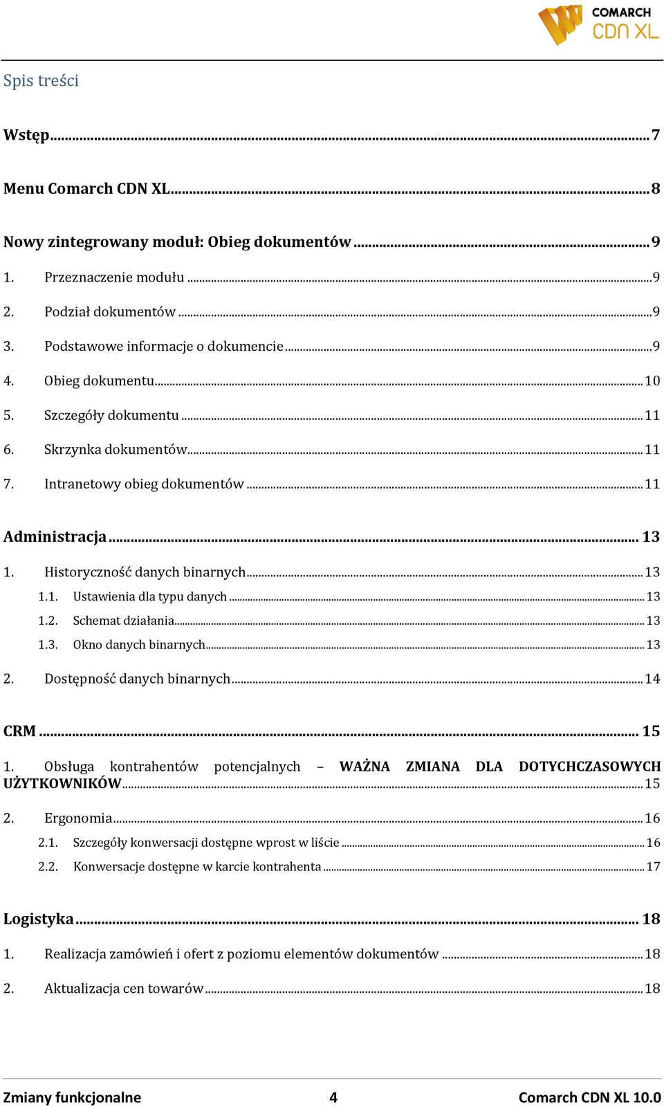 .. 13 1.2. Schemat działania... 13 1.3. Okno danych binarnych... 13 2. Dostępność danych binarnych... 14 CRM... 15 1. Obsługa kontrahentów potencjalnych WAŻNA ZMIANA DLA DOTYCHCZASOWYCH UŻYTKOWNIKÓW.